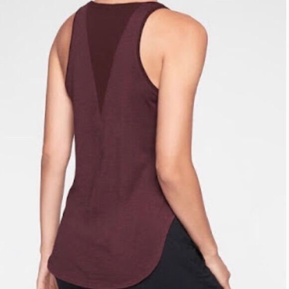 ATHLETA Essence Semi Fit Tank Top burgundy size Small - Picture 4 of 8